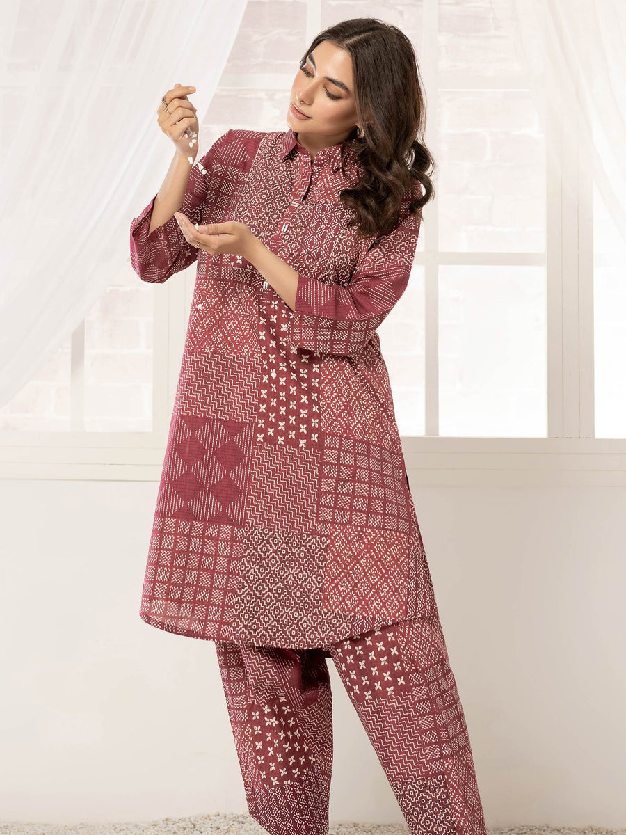 LimeLight Summer Unstitched Printed Lawn 1 Piece Shirt U2782 Maroon