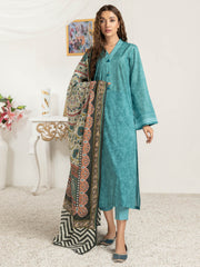 LimeLight Summer Unstitched Printed Lawn 3 Piece Suit U2785 Torquise