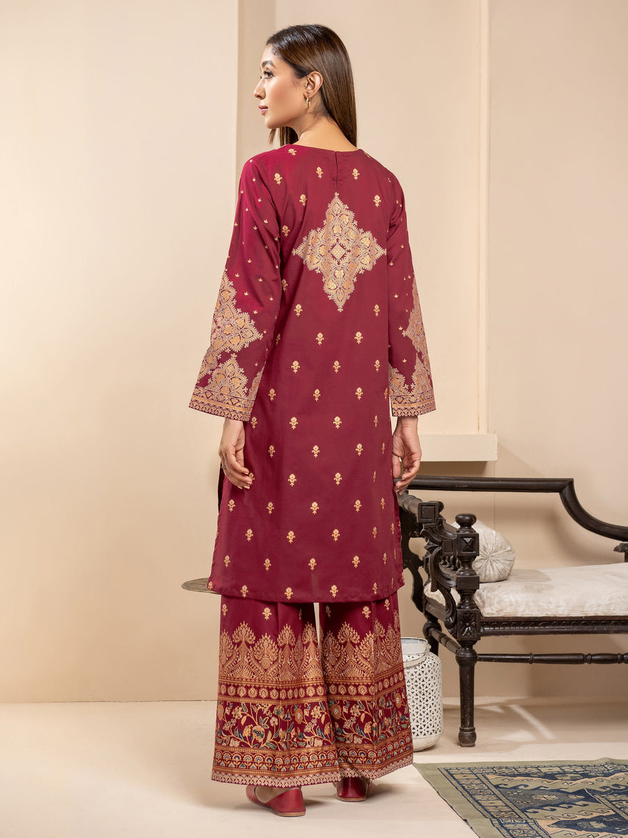 LimeLight Vol-03 Summer Unstitched Printed Lawn 2Pc Suit U2787 Red