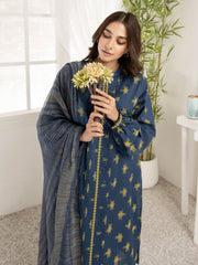 LimeLight Vol-03 Summer Unstitched Printed Lawn 2Pc Suit U2789 Navy Blue