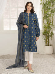 LimeLight Vol-03 Summer Unstitched Printed Lawn 2Pc Suit U2789 Navy Blue