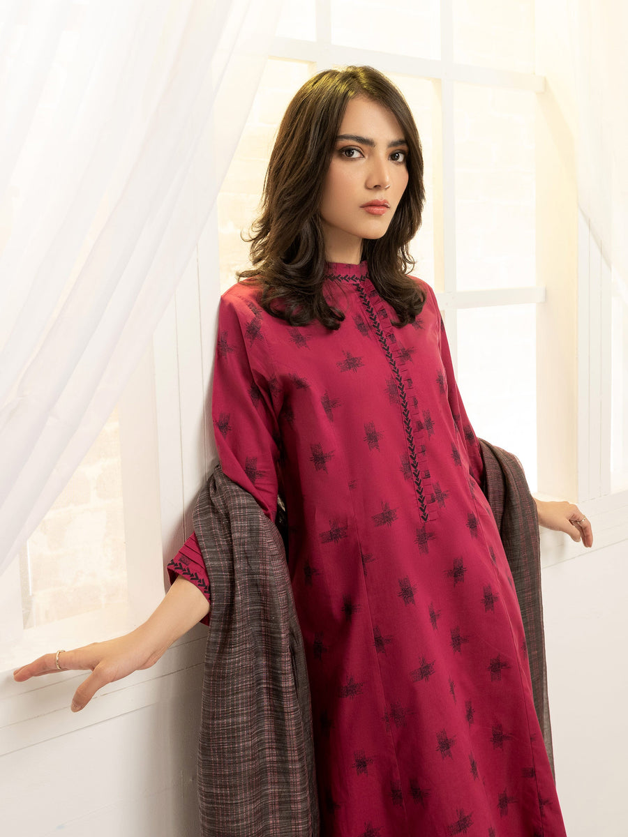 LimeLight Vol-03 Summer Unstitched Printed Lawn 2Pc Suit U2789 Plum