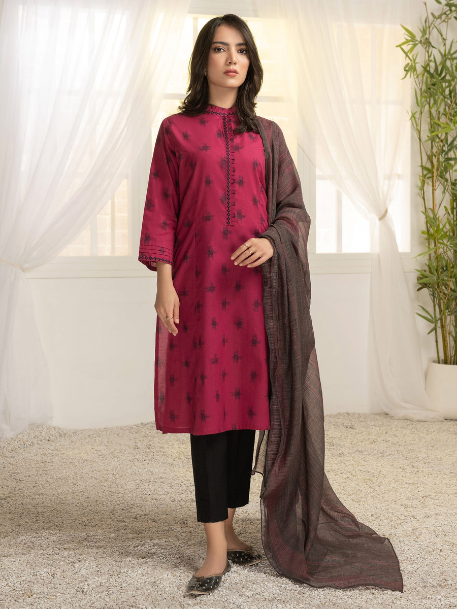 LimeLight Vol-03 Summer Unstitched Printed Lawn 2Pc Suit U2789 Plum