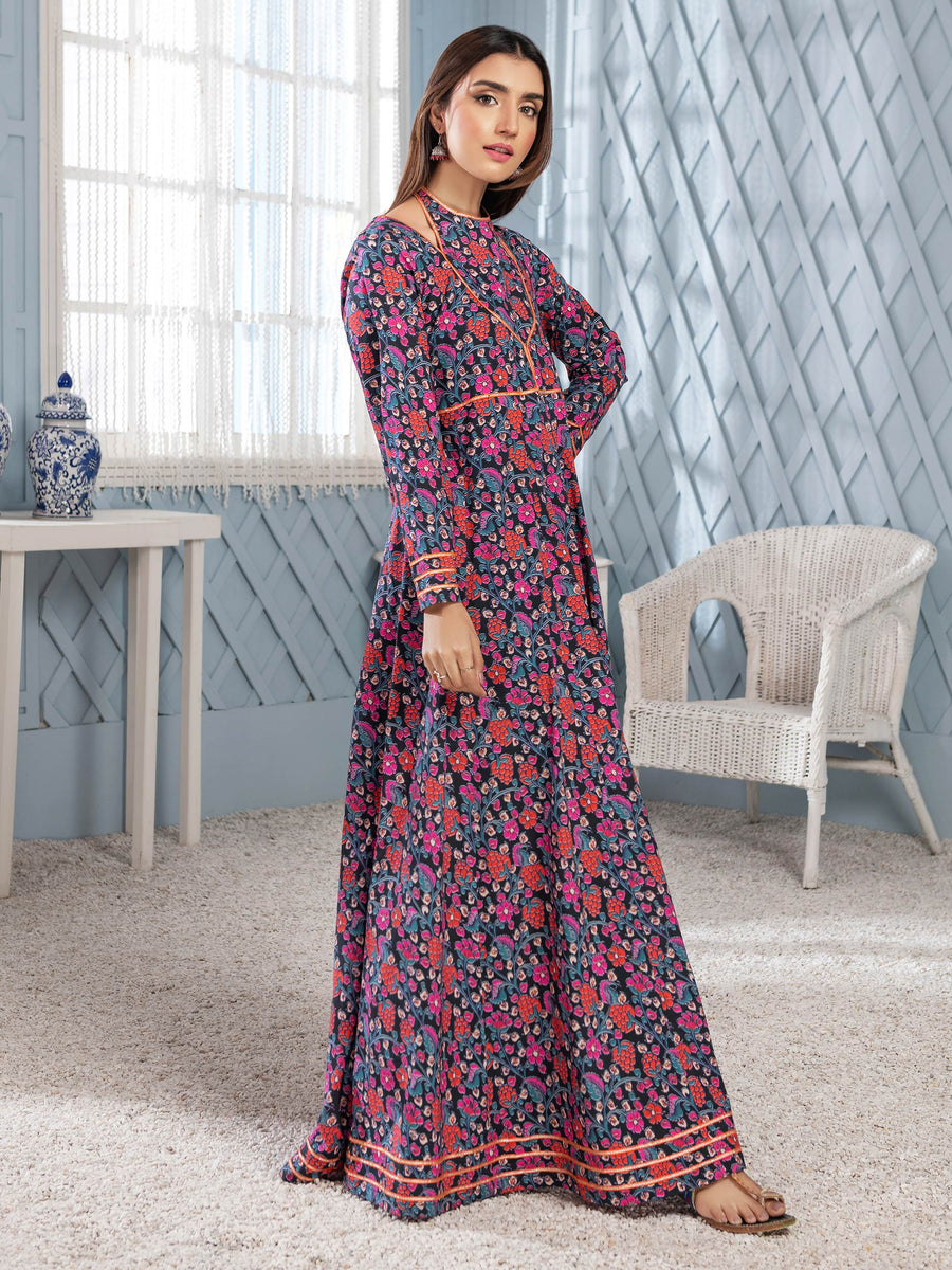 LimeLight Summer Unstitched Printed Lawn 1 Piece Shirt U2790 Black