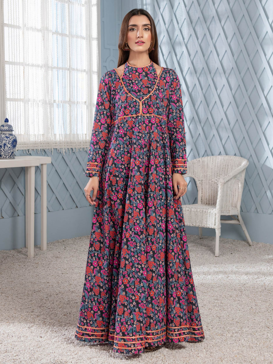 LimeLight Summer Unstitched Printed Lawn 1 Piece Shirt U2790 Black