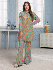 LimeLight Summer Unstitched Printed Lawn 1 Piece Shirt U2790 Sea Green