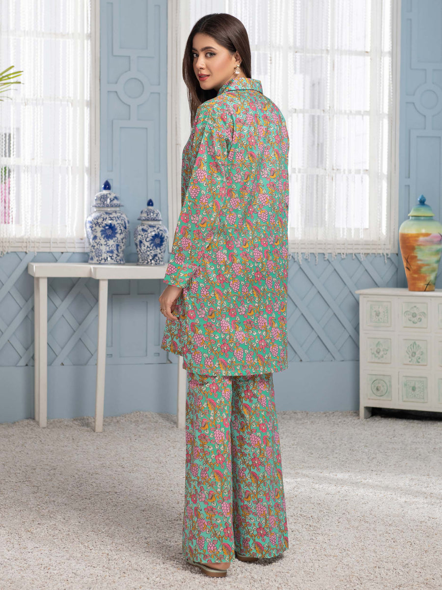 LimeLight Summer Unstitched Printed Lawn 1 Piece Shirt U2790 Sea Green
