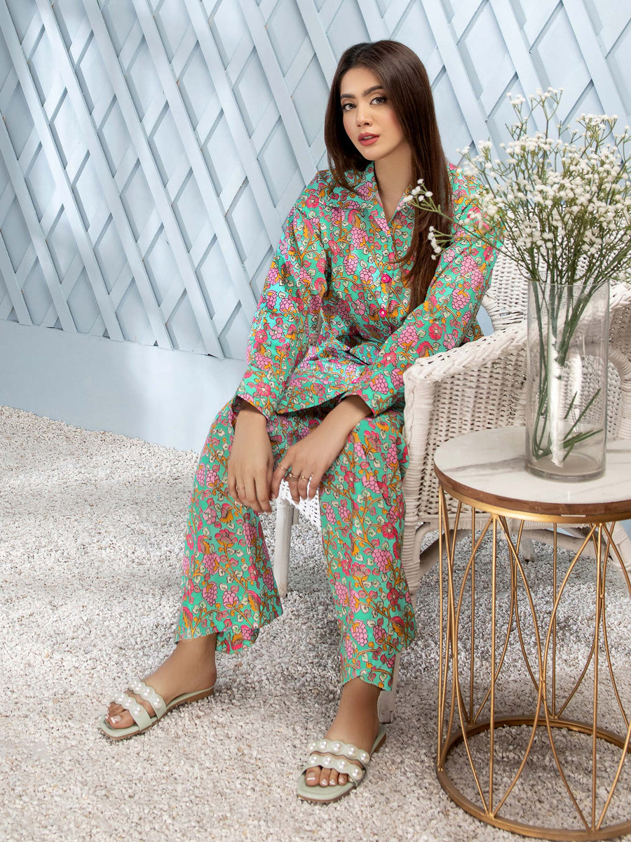 LimeLight Summer Unstitched Printed Lawn 1 Piece Shirt U2790 Sea Green