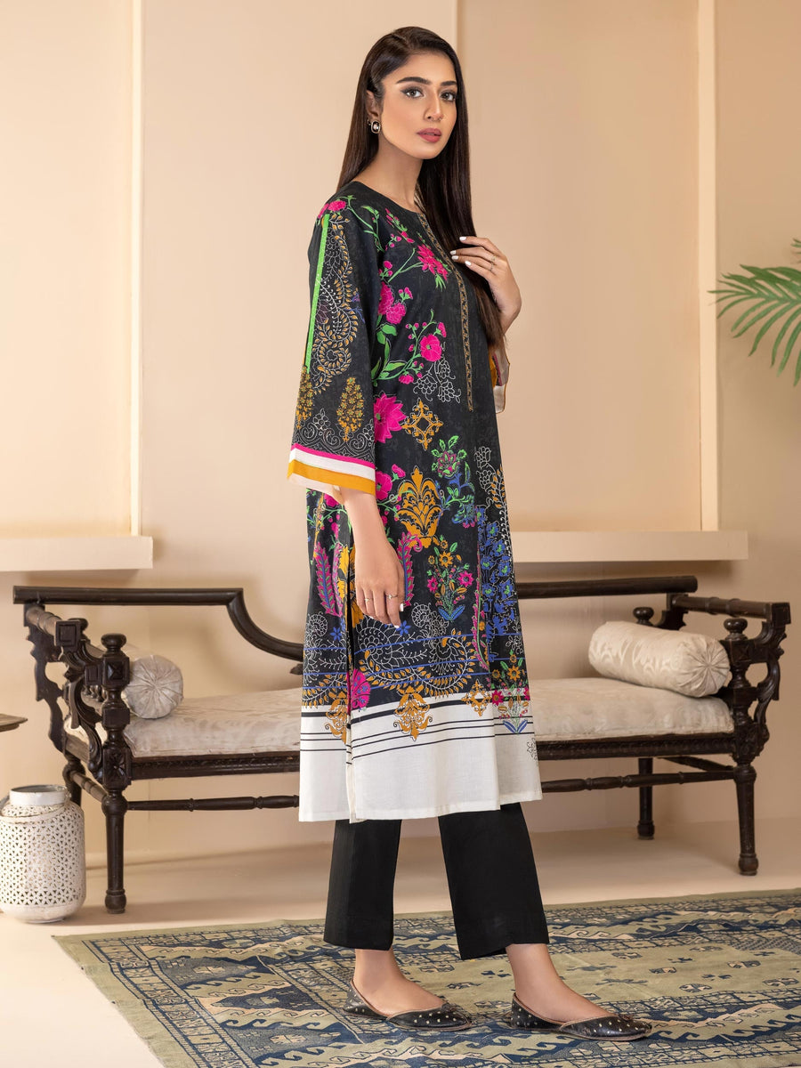 Limelight Summer Unstitched Printed Lawn 1Pc Shirt U2791 Black