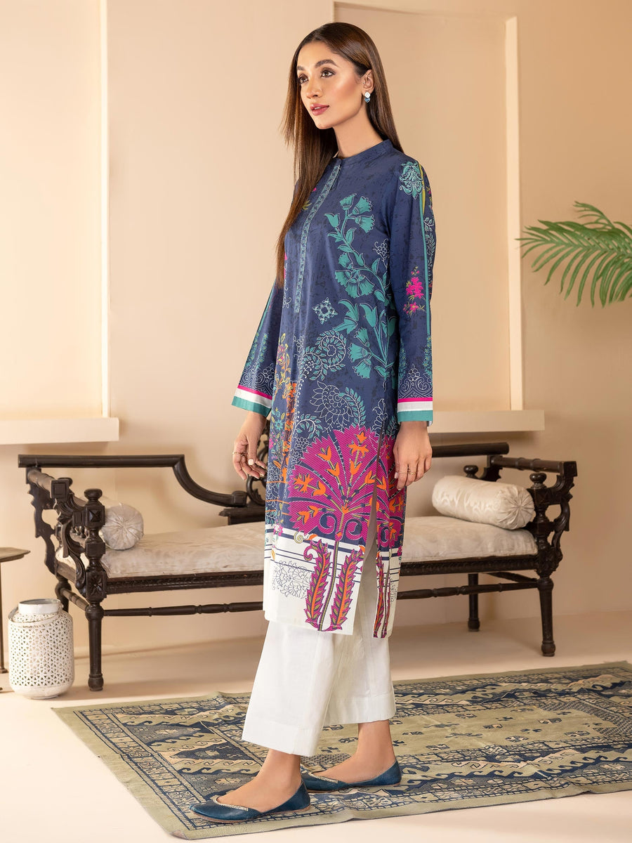 Limelight Summer Unstitched Printed Lawn 1Pc Shirt U2791 Blue