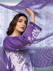 LimeLight Summer Unstitched Printed Lawn 2 Piece Suit U2792 Purple