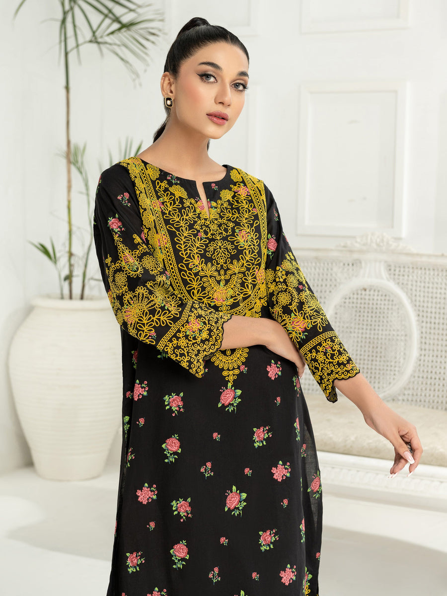 LimeLight Vol-03 Summer Unstitched Printed Lawn 2Pc Suit U2798 Black