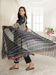 LimeLight Vol-03 Summer Unstitched Printed Lawn 2Pc Suit U2800 Black