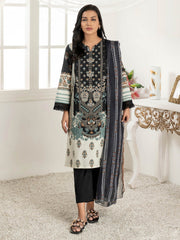 LimeLight Vol-03 Summer Unstitched Printed Lawn 2Pc Suit U2800 Black