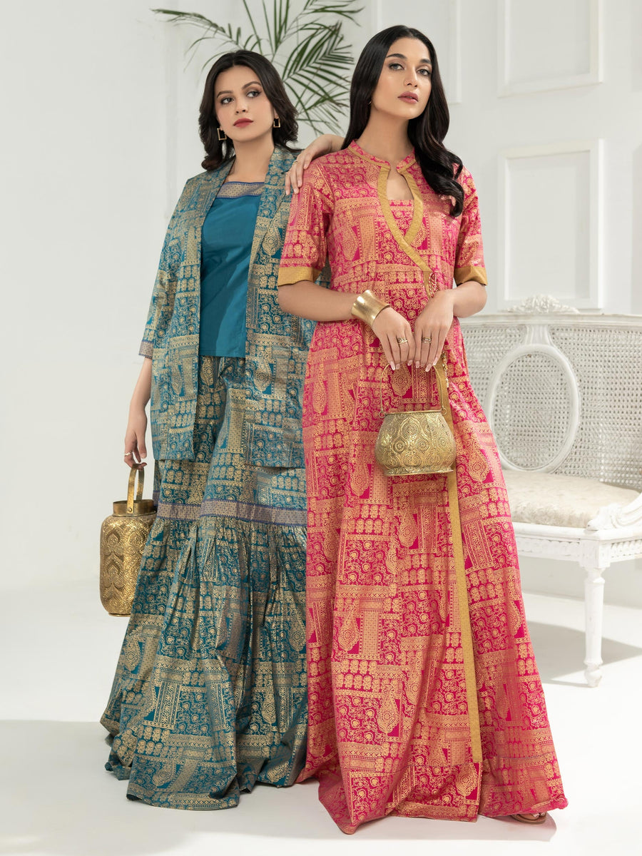 LimeLight Vol-03 Summer Unstitched Printed Lawn 1Pc Shirt U2816 Teal