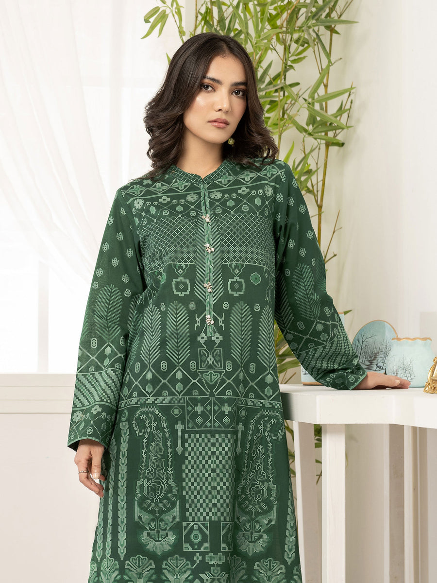 LimeLight Summer Unstitched Printed Lawn 1 Piece Shirt U2819 Green