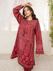 LimeLight Summer Unstitched Printed Lawn 1 Piece Shirt U2819 Maroon