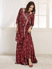 LimeLight Summer Unstitched Printed Lawn 1 Piece Shirt U2820 Red