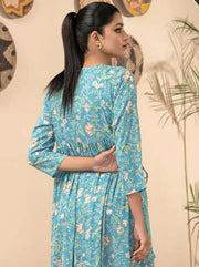 LimeLight Summer Unstitched Printed Lawn 1 Piece Shirt U2822 Aqua