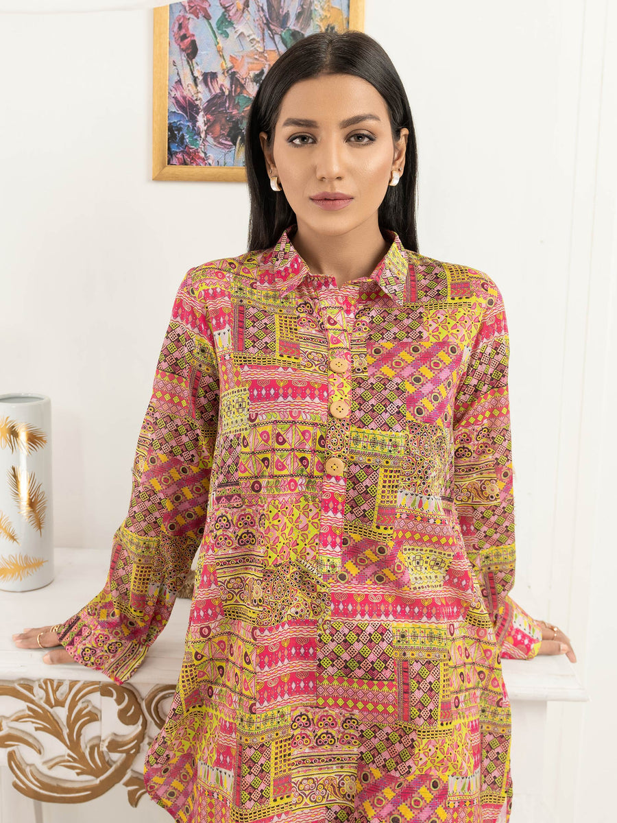 LimeLight Summer Unstitched Printed Lawn 1 Piece Shirt U2825 Yellow