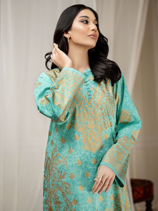 Limelight Summer Unstitched Paste Printed Lawn 1Pc Shirt U2830 Sea Green