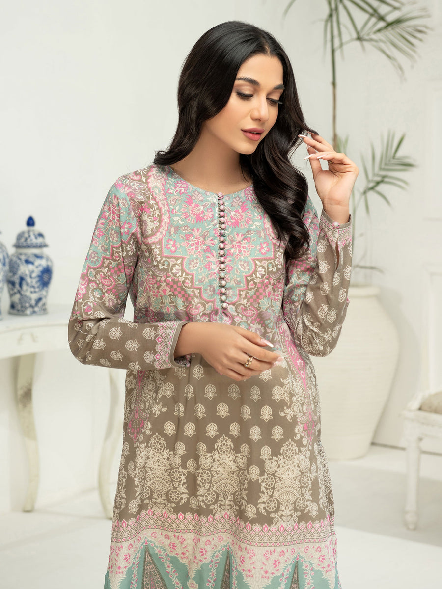 LimeLight Vol-03 Summer Unstitched Printed Lawn 1Pc Shirt U2879 Grey