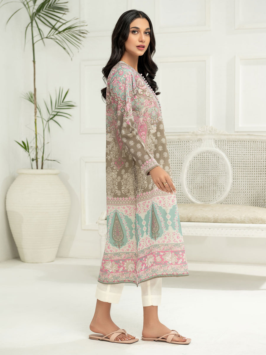 LimeLight Vol-03 Summer Unstitched Printed Lawn 1Pc Shirt U2879 Grey