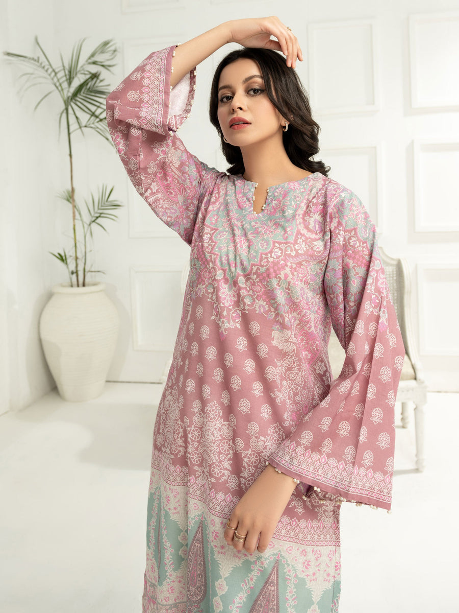 LimeLight Vol-03 Summer Unstitched Printed Lawn 1Pc Shirt U2879 Tea Pink