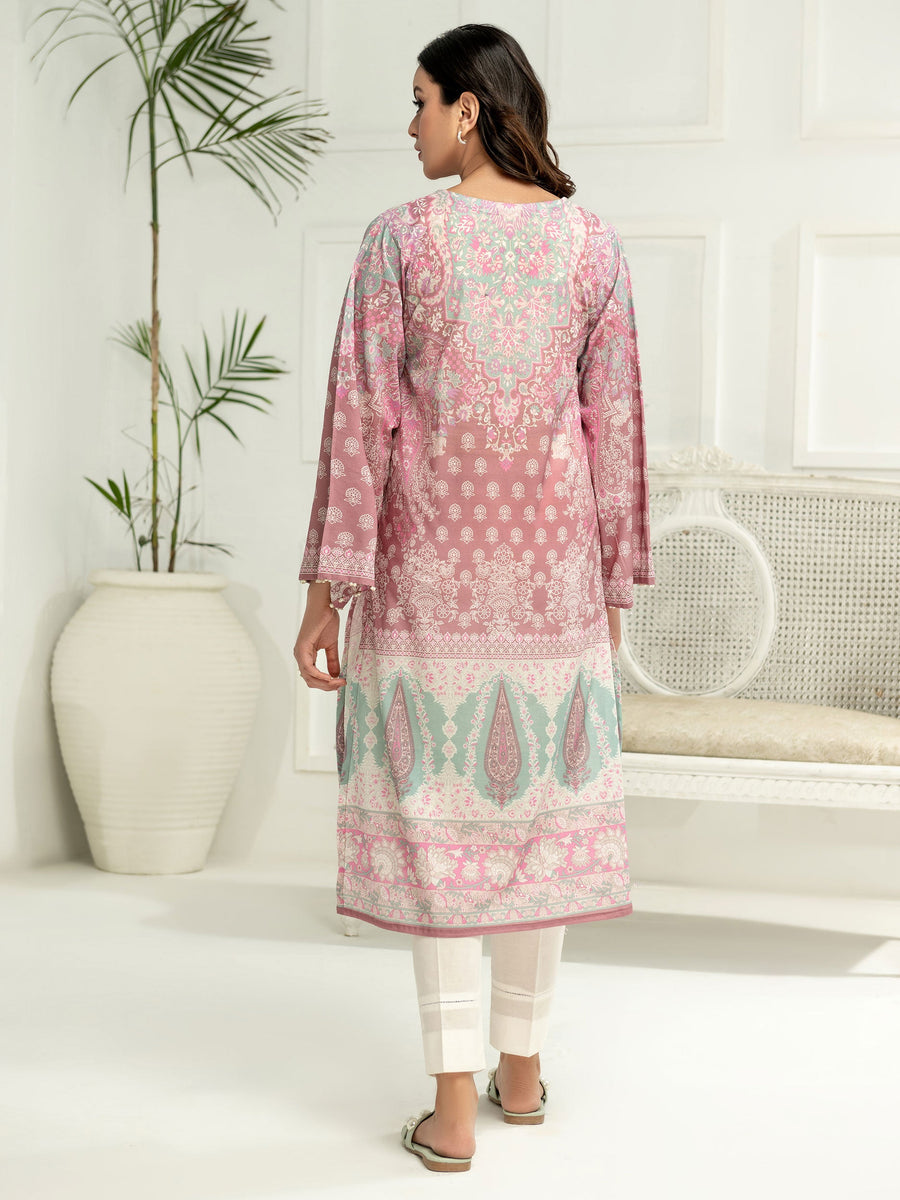 LimeLight Vol-03 Summer Unstitched Printed Lawn 1Pc Shirt U2879 Tea Pink