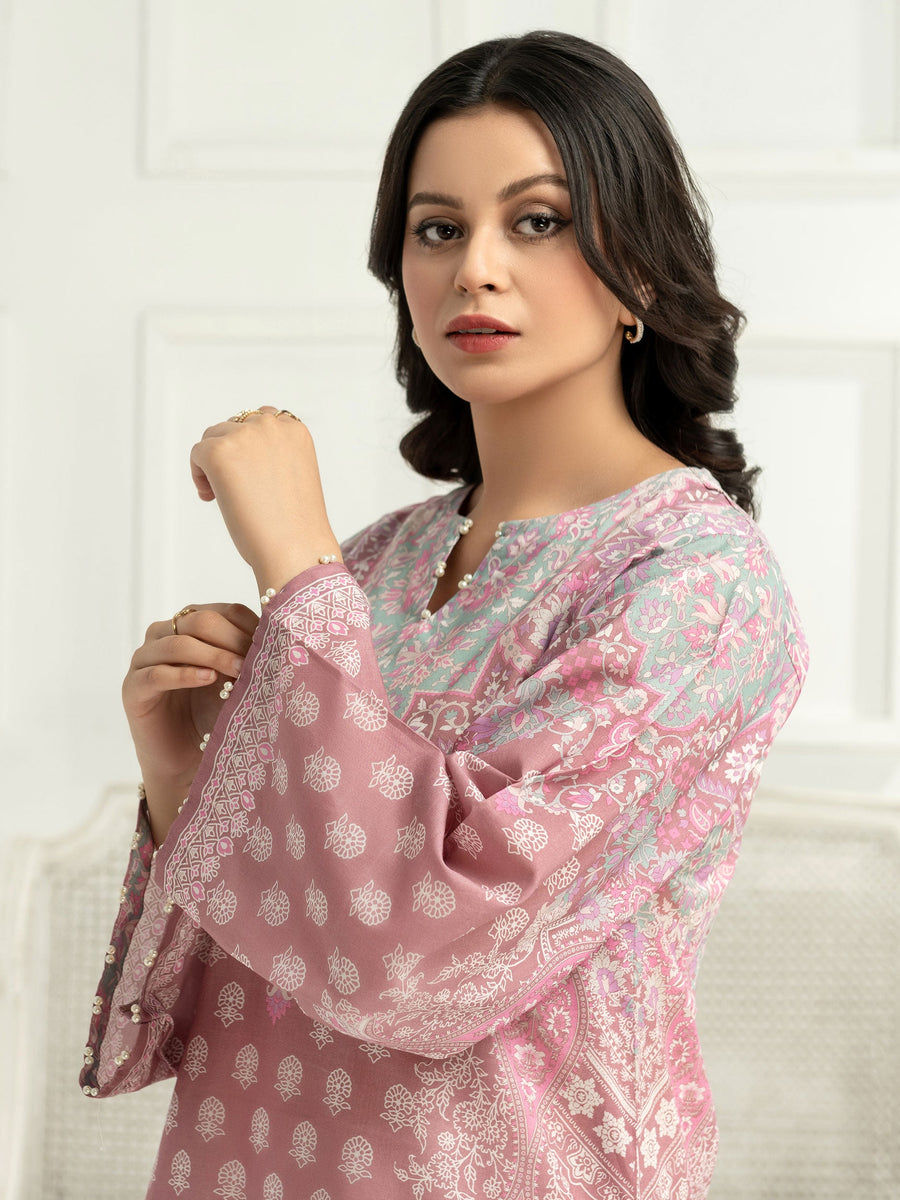 LimeLight Vol-03 Summer Unstitched Printed Lawn 1Pc Shirt U2879 Tea Pink