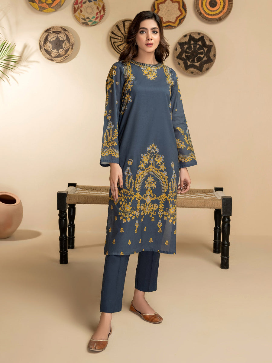 LimeLight Vol-03 Summer Unstitched Printed Lawn 1Pc Shirt U2884 Blue