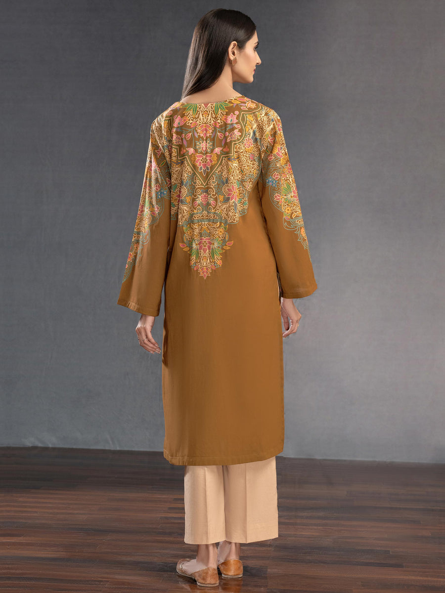 LimeLight Vol-03 Summer Unstitched Printed Lawn 1Pc Shirt U2885 Brown