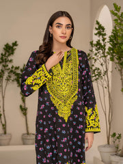 Limelight Summer Unstitched Printed Lawn 2Pc Suit U2888 Black