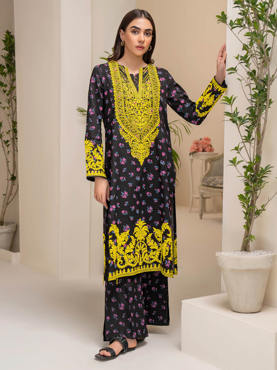 Limelight Summer Unstitched Printed Lawn 2Pc Suit U2888 Black