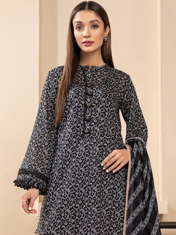 LimeLight Vol-03 Summer Unstitched Printed Lawn 2Pc Suit U2894 Black