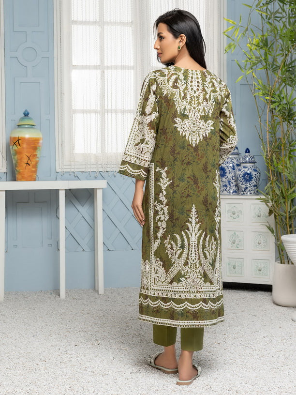 Limelight Summer Unstitched Printed Lawn 2Pc Suit U2897 Green