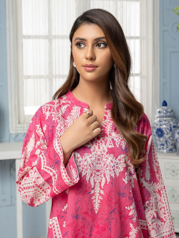 Limelight Summer Unstitched Printed Lawn 2Pc Suit U2897 Pink