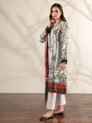 Limelight Summer Unstitched Printed Lawn 3Pc Suit U2911 Off White