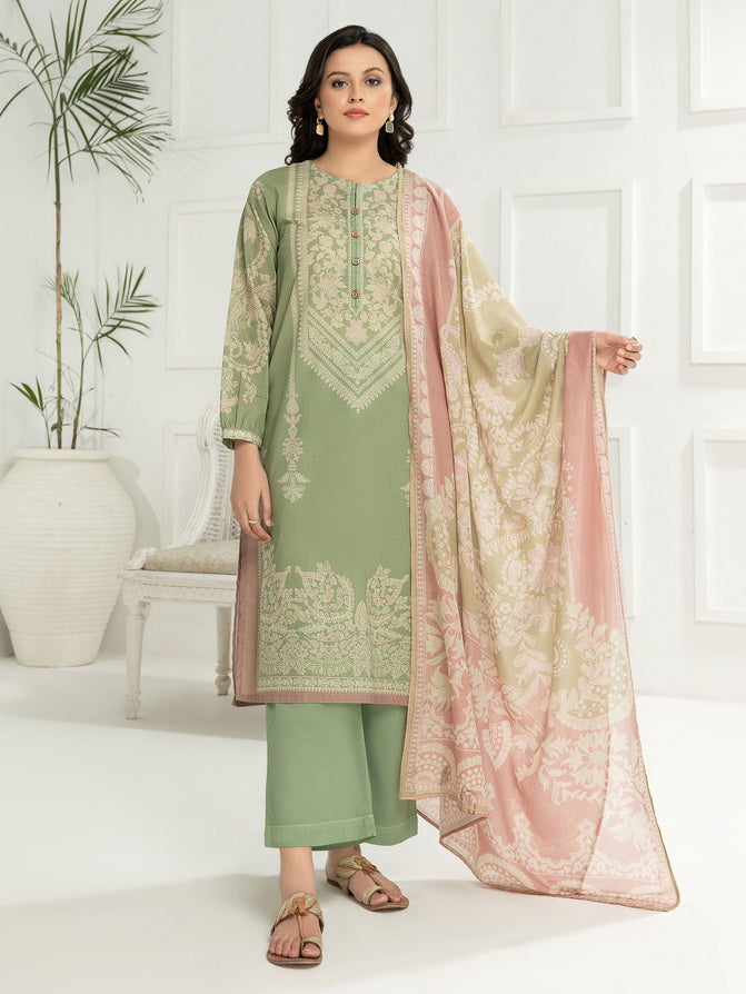 Limelight Summer Unstitched Printed Lawn 3Pc Suit U2913 Green