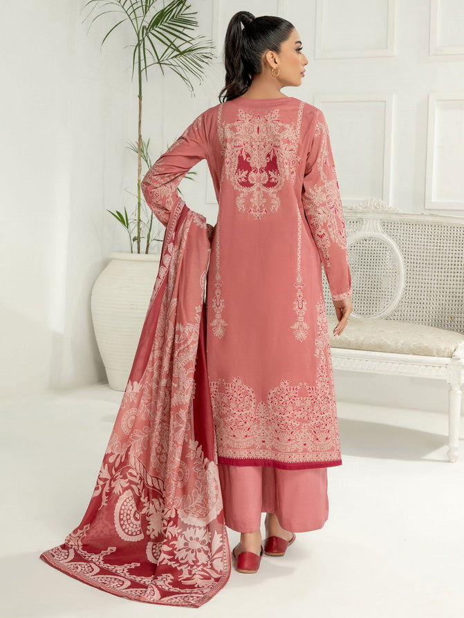 Limelight Summer Unstitched Printed Lawn 3Pc Suit U2913 Tea Pink
