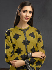 LimeLight Summer Unstitched Printed Lawn 1 Piece Shirt U2927 Olive