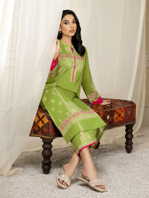 Limelight Summer Unstitched Printed Lawn 2Pc Suit U2941 Green