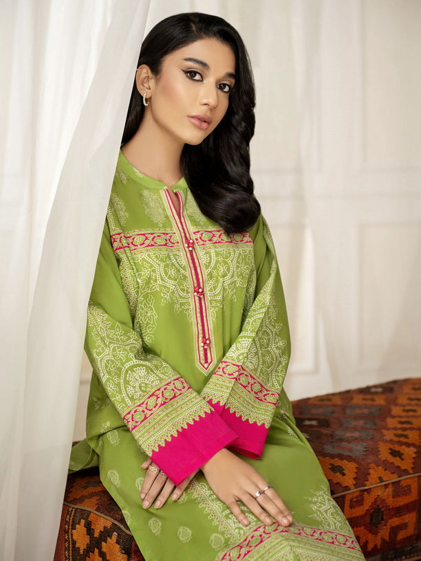 Limelight Summer Unstitched Printed Lawn 2Pc Suit U2941 Green