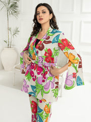 LimeLight Vol-03 Summer Unstitched Printed Lawn 1Pc Shirt U2958 Off White