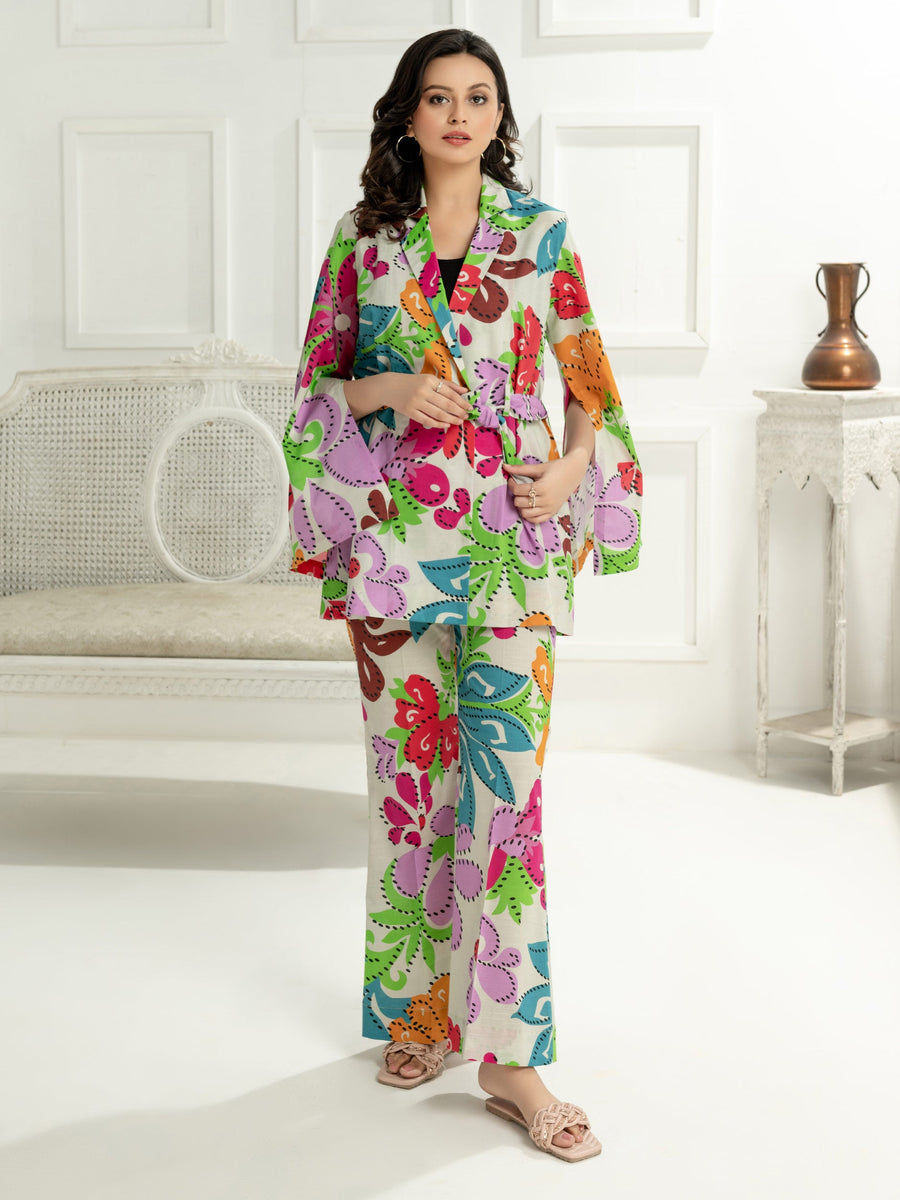 LimeLight Vol-03 Summer Unstitched Printed Lawn 1Pc Shirt U2958 Off White