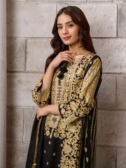 Limelight Summer Unstitched Paste Printed Lawn 2Pc Suit U2969 Black