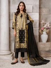 Limelight Summer Unstitched Paste Printed Lawn 2Pc Suit U2969 Black