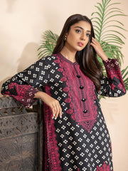 LimeLight Vol-03 Summer Unstitched Printed Lawn 1Pc Shirt U2972 Black