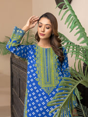LimeLight Vol-03 Summer Unstitched Printed Lawn 1Pc Shirt U2972 Blue
