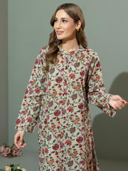 Limelight Winter Unstitched Printed Khaddar Single Shirt U3084 Beige